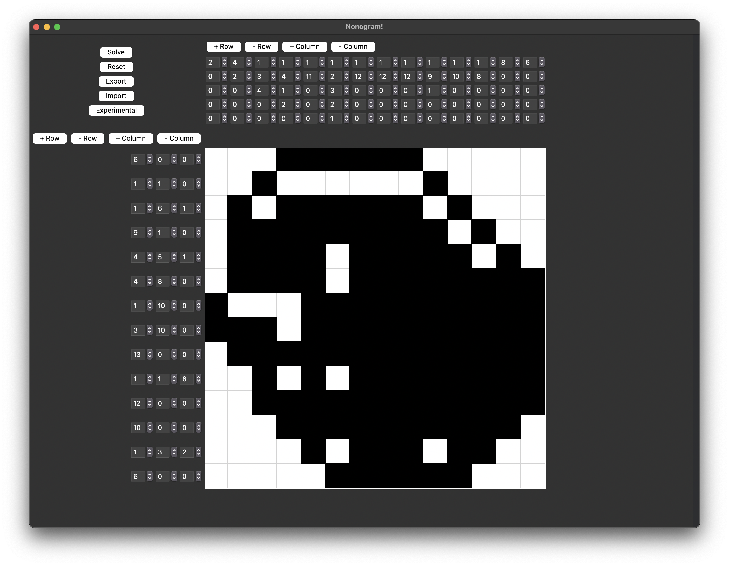 Talpia in Nonogram.